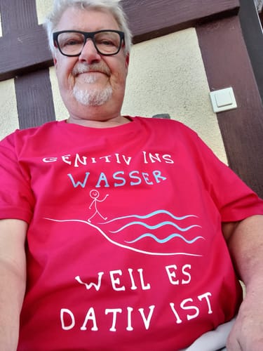 Customer photo review of GENITIV INS WASSER 2.0 - Herren Bio-Baumwolle T-Shirt