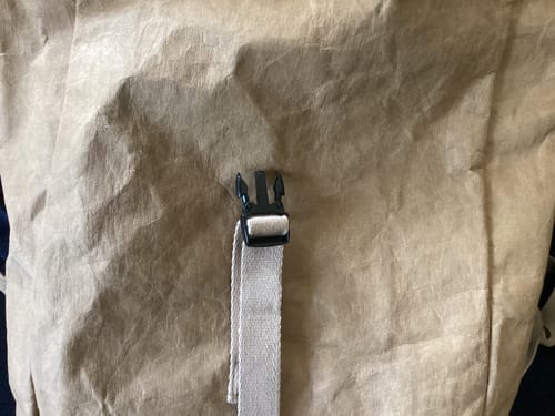 Customer photo review of Kraftpapier Rucksack vegan - Hellbraun (🌲)