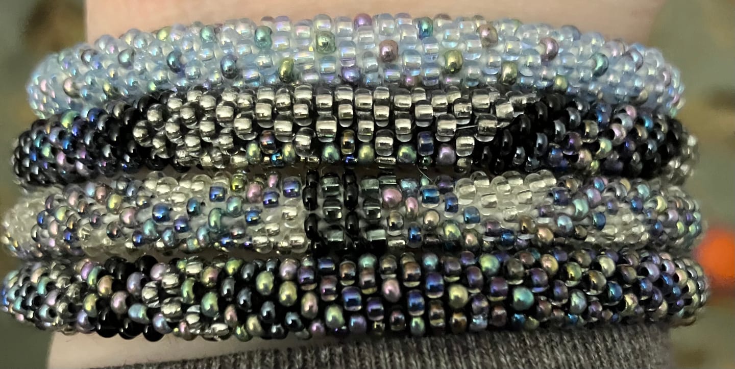 Customer photo review of Nightfall Grab Bag - 6 bracelet sets!