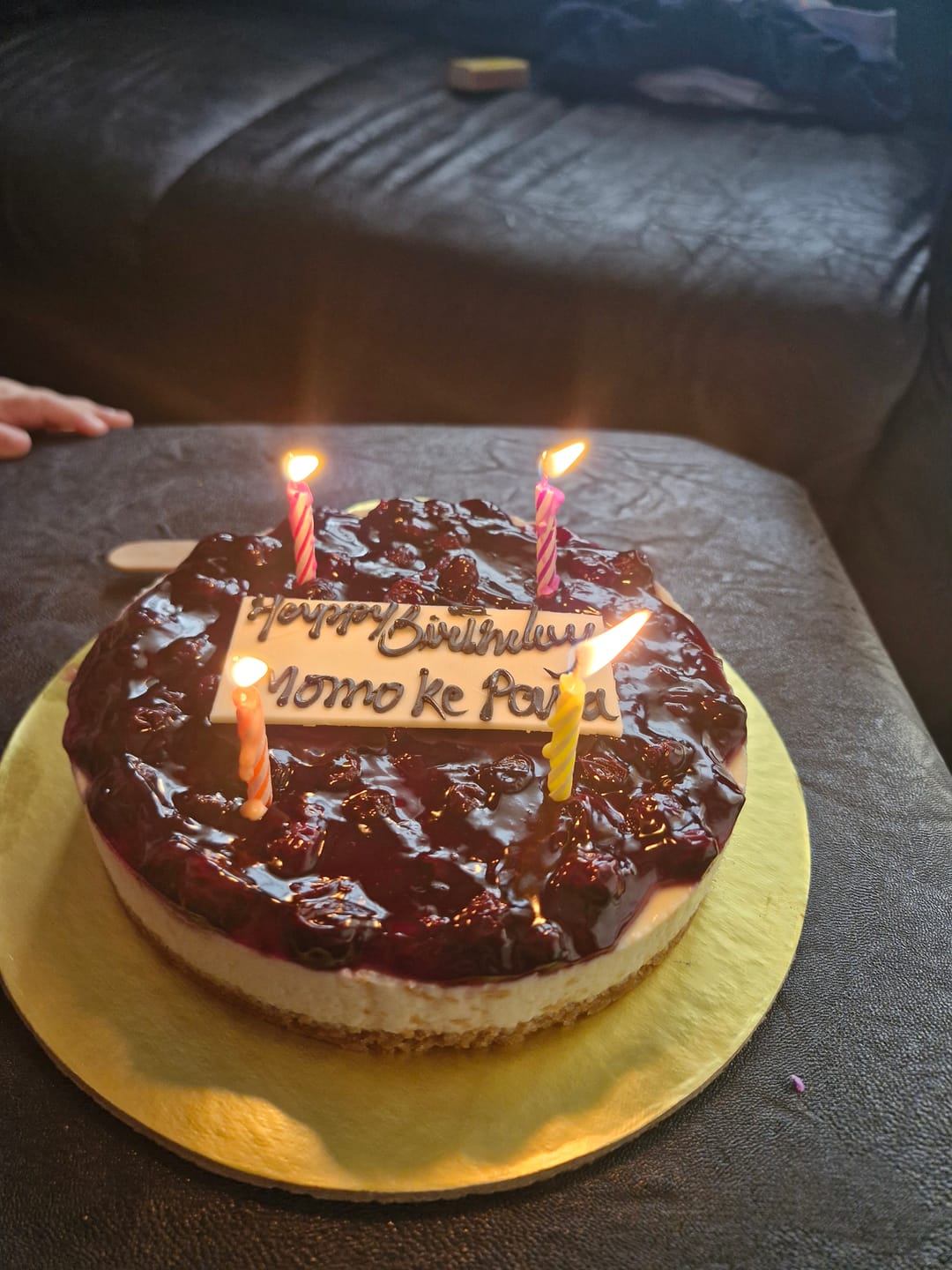 Customer photo review of Blueberry Baked Cheesecake