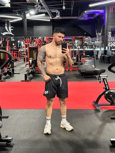 Customer photo review of Snake Print Premium Mesh Shorts