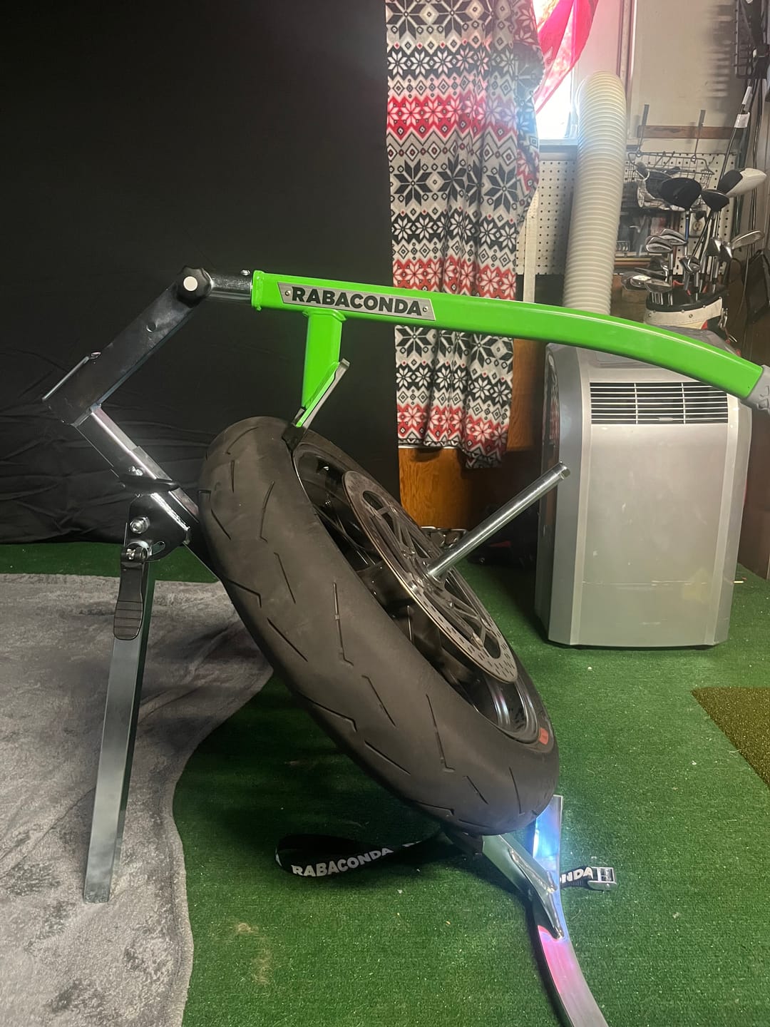 Customer photo review of ULTIMATE Kit - Street Bike Tire Changer