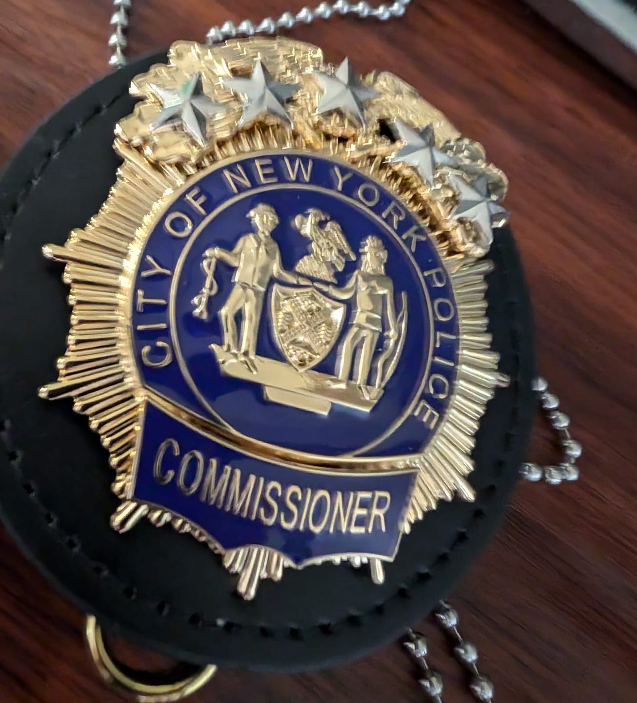 Customer photo review of NY New York Police Badge Replica Movie Props 1/2/3/4/5 Star (Optional)