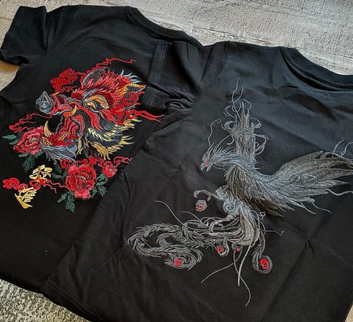 Customer photo review of Phoenix Embroidered Sukajan T-shirt