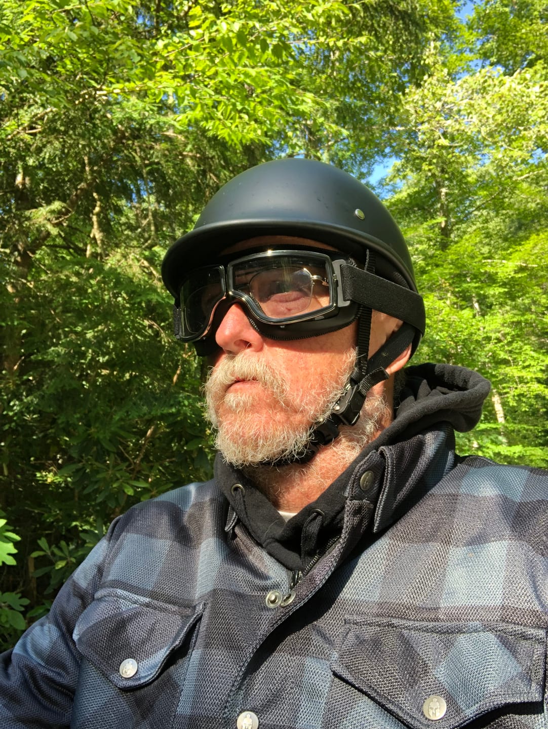 Customer photo review of World's Smallest & Lightest DOT Open Face Polo Helmet- Matte Black