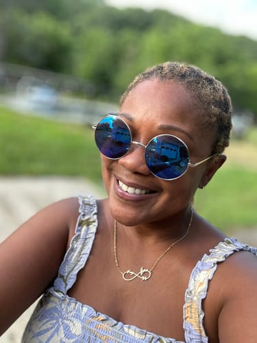 Customer photo review of Infinity Name Necklace
