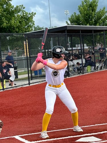 Customer photo review of Jax Model One Batting Gloves | Pink | Strap Cuff