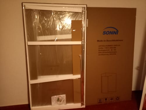 Customer photo review of SONNI Walk In Dusche Duschabtrennung Duschwand Nano Beschichtung Klarglas Mit 30cm schwenkbarer Seitenteil
