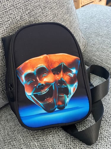 Customer photo review of The Sock And Buskin Theatre Masks Print Chest Bag