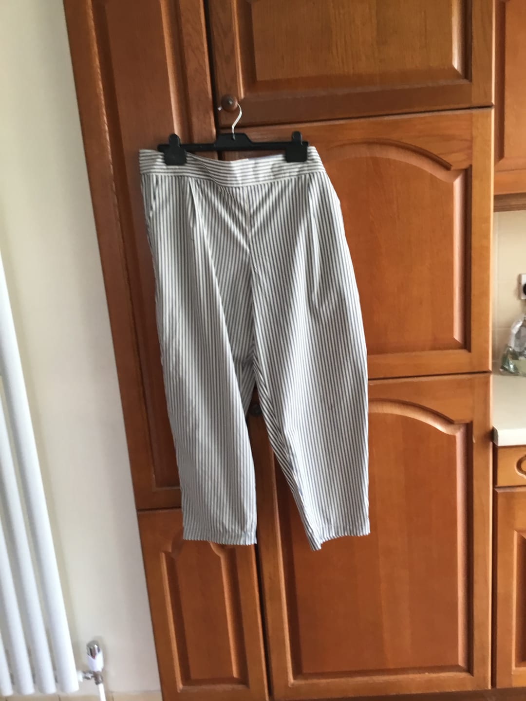 Customer photo review of Ticking Stripes Rose & Hubble Cotton Poplin Fabric