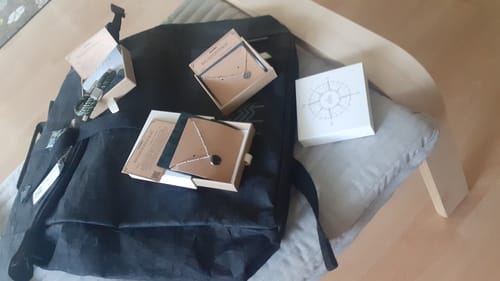 Customer photo review of Kraftpapier Rucksack vegan  Schwarz (🌲)