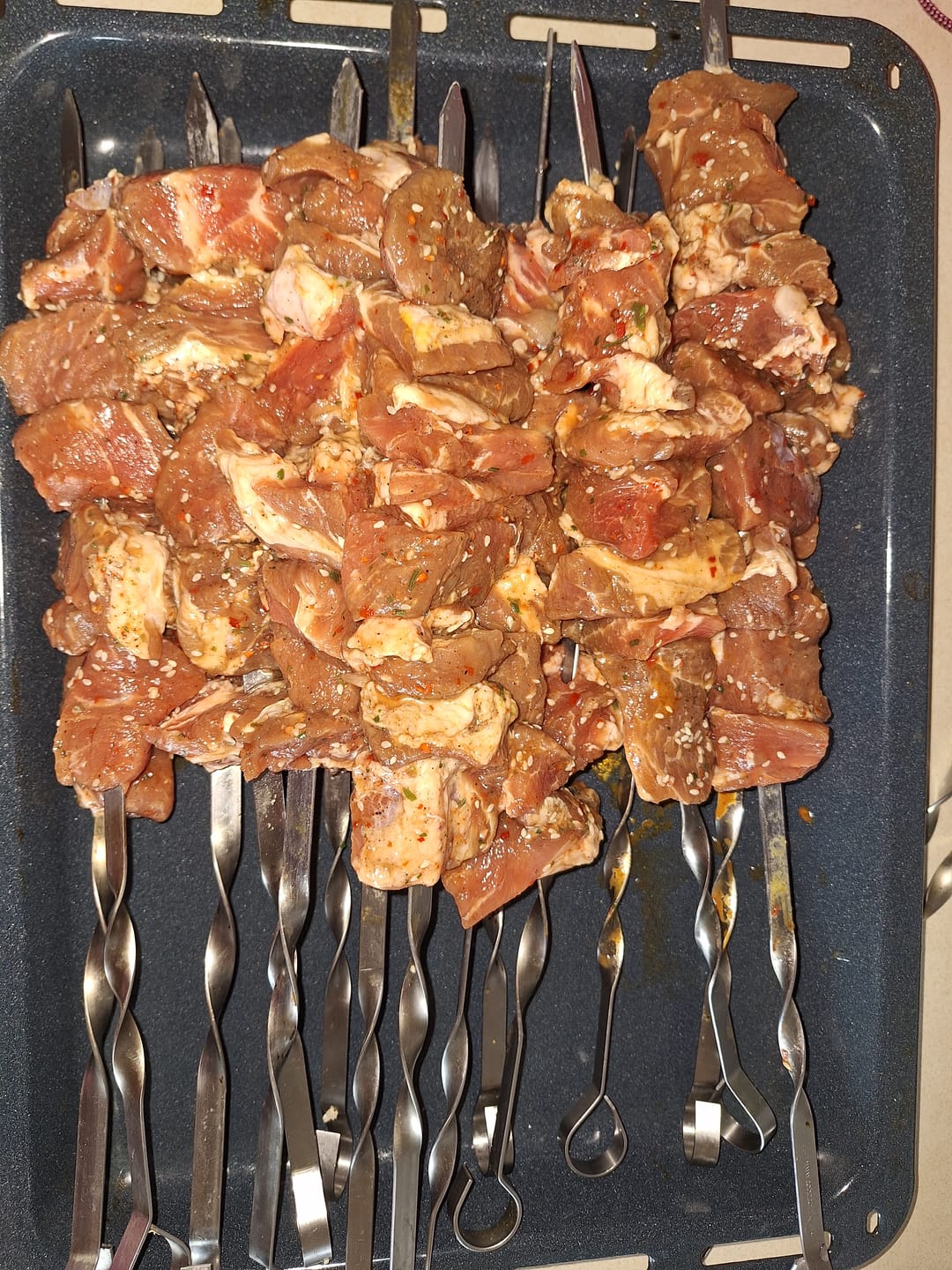 Customer photo review of Schweine-Schaschlik Yakuza – mariniert mit Teriyaki, Chili & Sesam | mySchaschlik