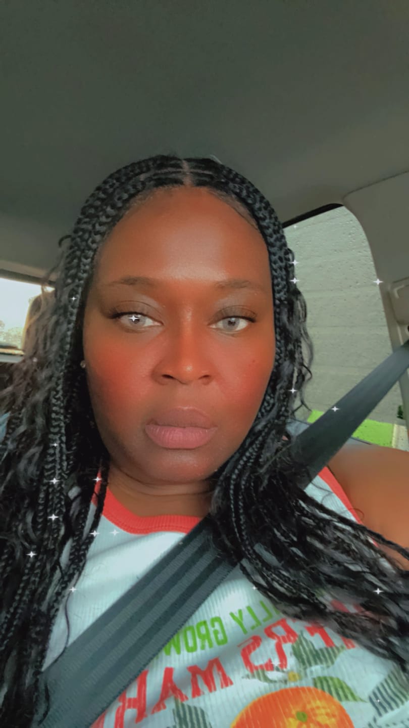 Customer photo review of 36" Human Hair Boho Curls Swiss HD Lace Knotless Box Braided Wig Full Hand-tied - Human Baby Hair