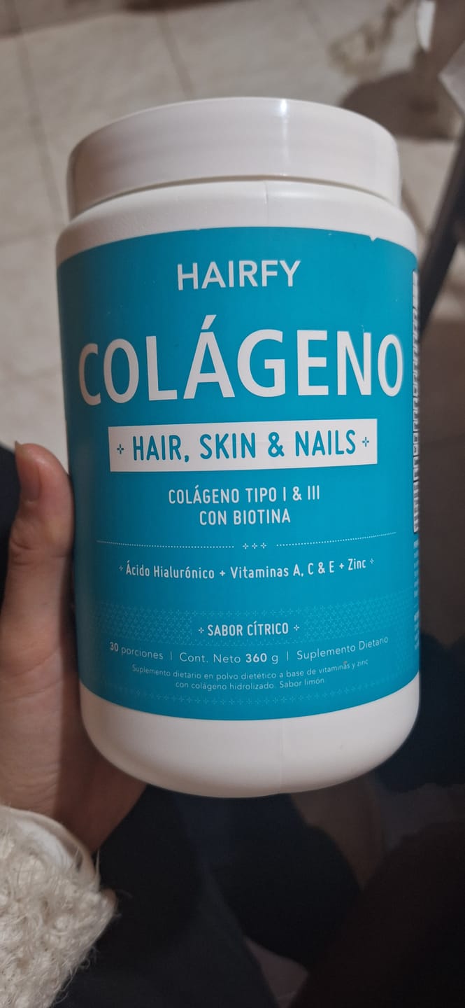 Customer photo review of Colágeno Hair, Skin & Nails
