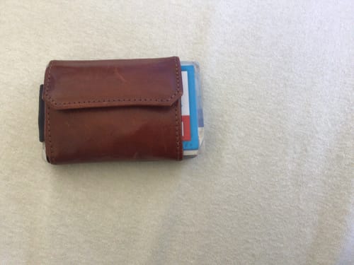 Customer photo review of Nano Boy Pocket card holder wallet with leather coin pocket
