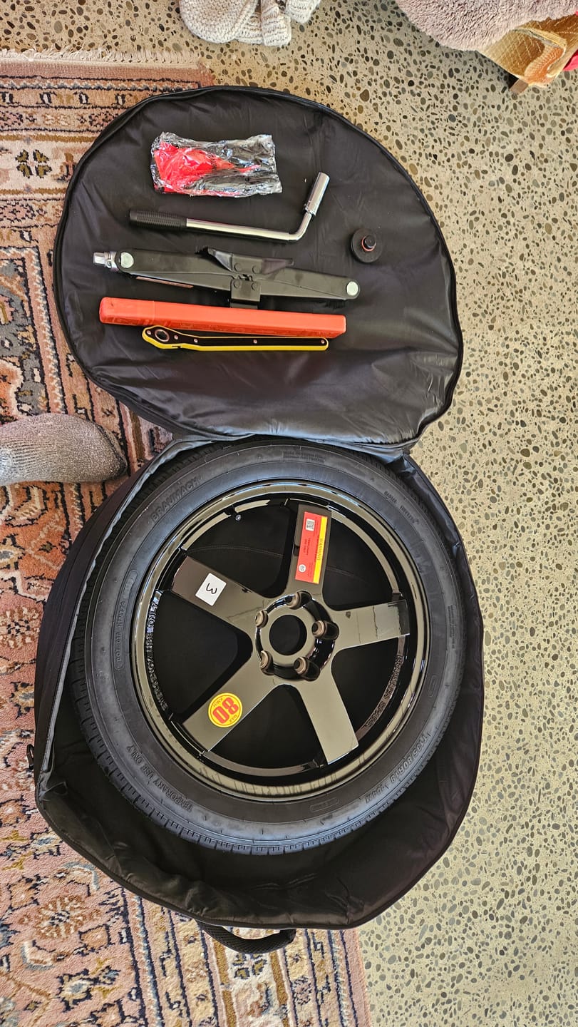 Customer photo review of TESLA Spare Wheel Kit Space Saver Tyre for Model 3  - HUB CENTRIC - SR LR, Performance, Highland - 2017-2026