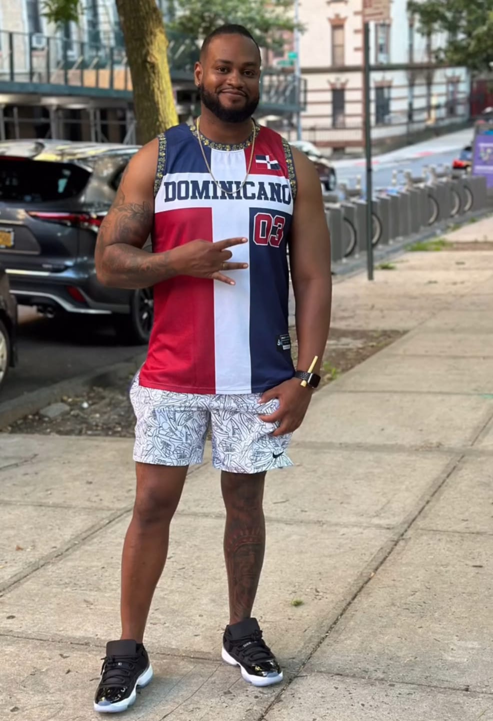 Customer photo review of Dominican Republic Custom Basketball Jersey