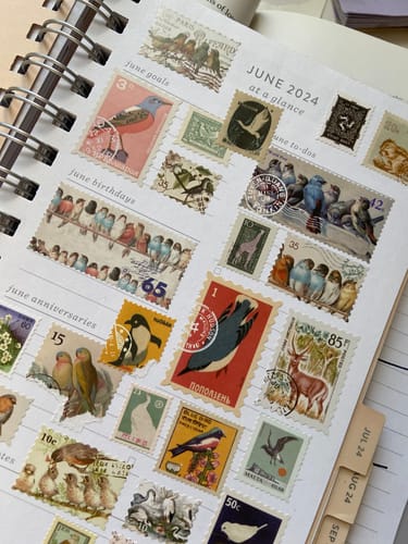 Customer photo review of Vintage Nature Post Office Stamp Washi Sticker Roll
