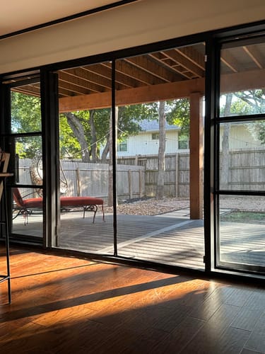 Customer photo review of Custom Magnetic Screen Door