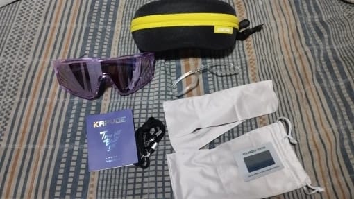Customer photo review of Acetate Frame Polarized Cycling Sunglasses — Black | KIMLUD