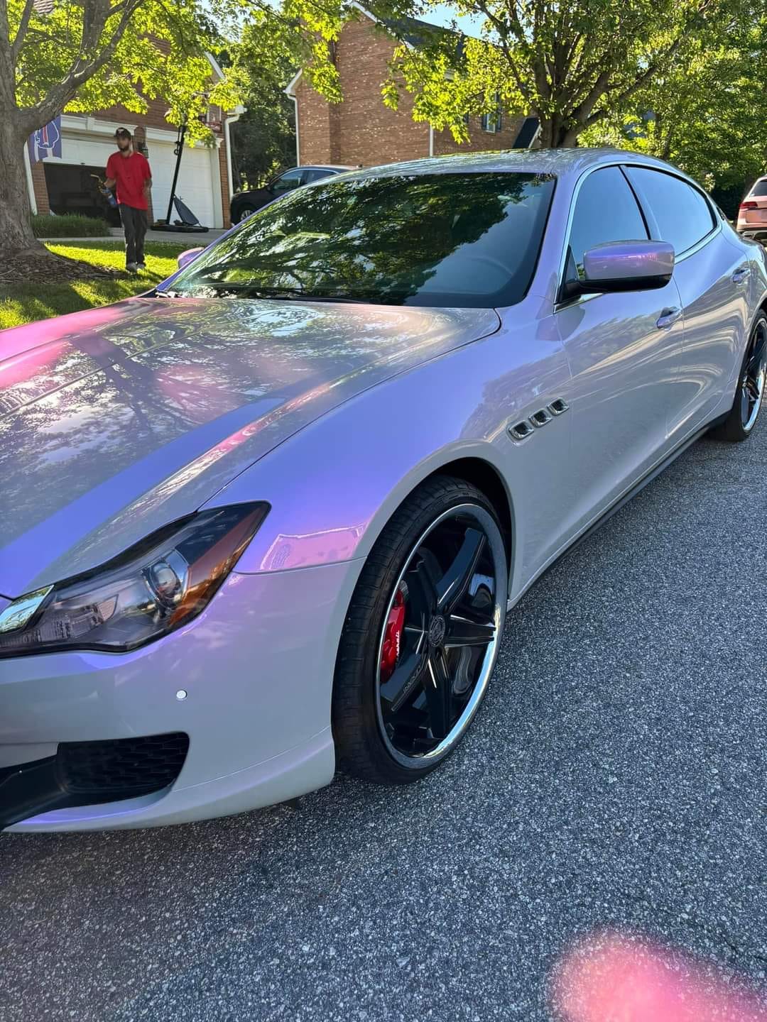 Customer photo review of Candy Metallic Gray Purple vinyl wrap