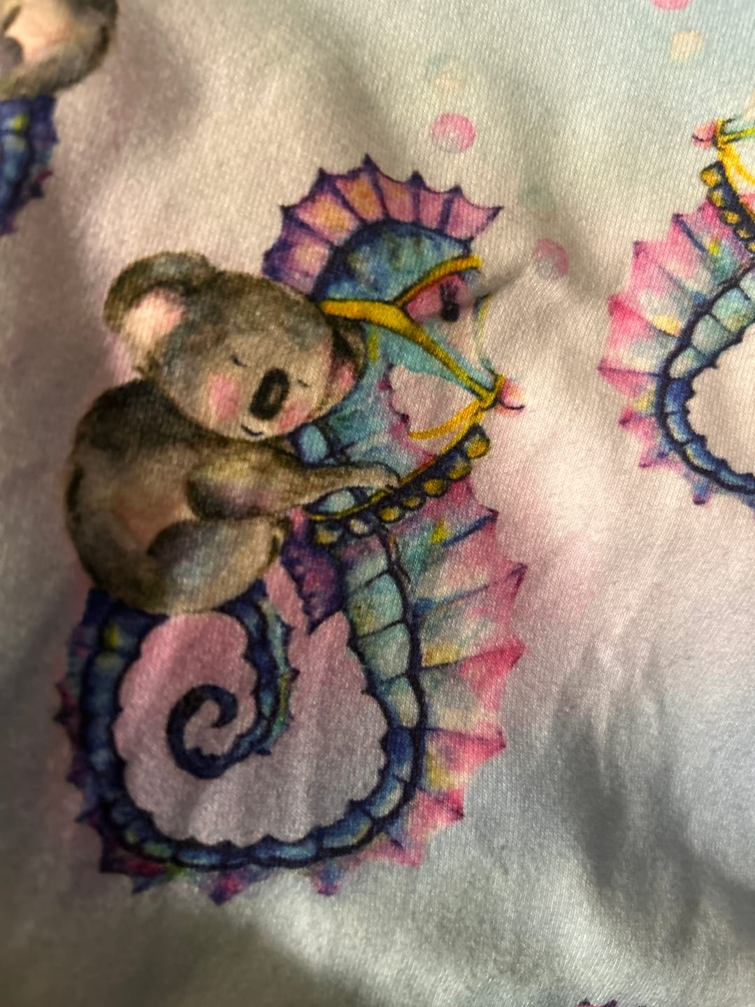 Customer photo review of PREORDER Seahorse Koala Girls Long Sleeve Back Zip Swimmers (Ships w/c 15th April)