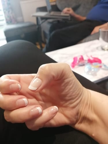 Customer photo review of Sunset Jellies DIY Semi Cured Gel Nail Wraps
