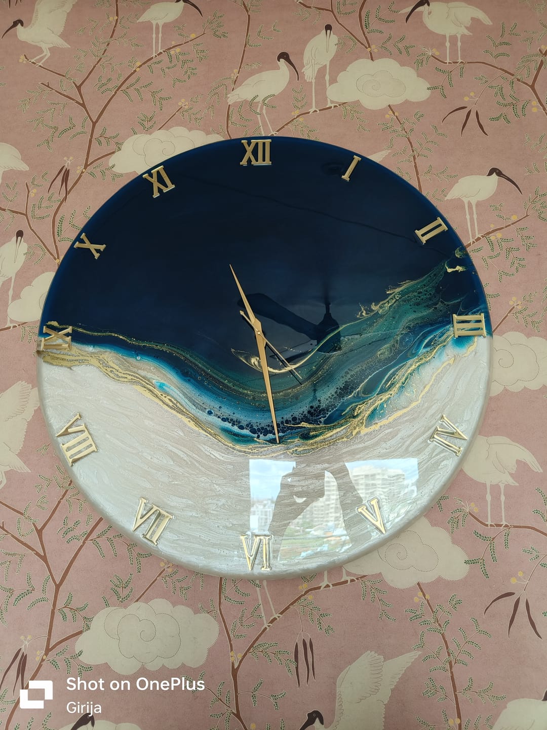 Customer photo review of Ticking Thunder Clock Large 27 Inches (Royal Blue)