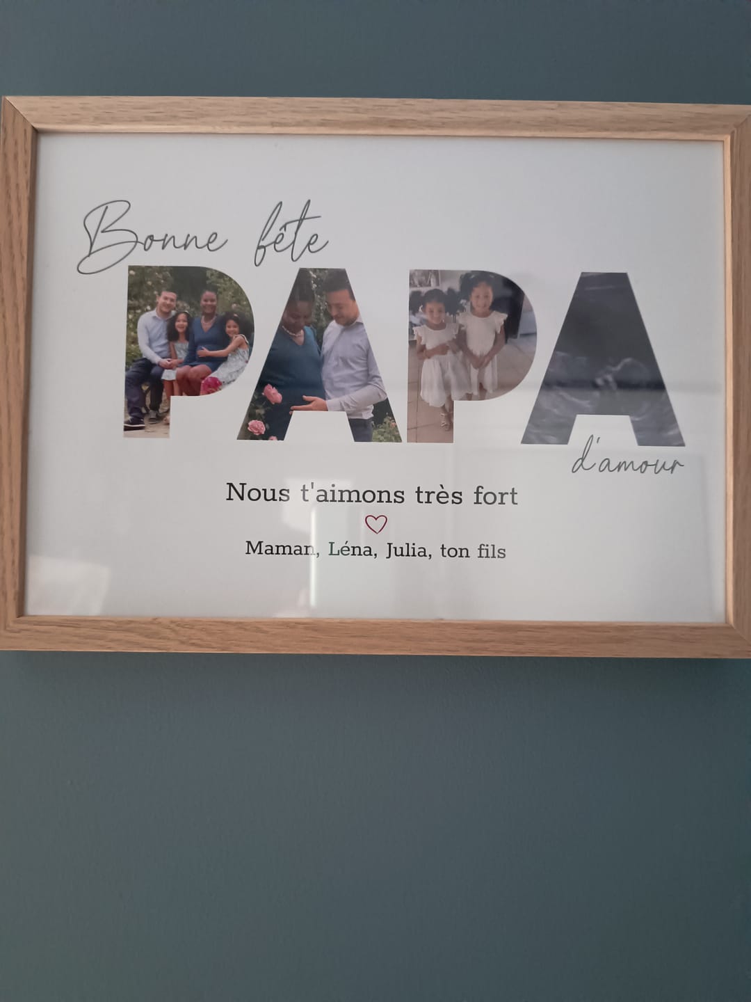Customer photo review of Bonne fête Papa - Affiche Personnalisée