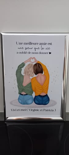 Customer photo review of Affiche Personnalisée - Meilleures Amies