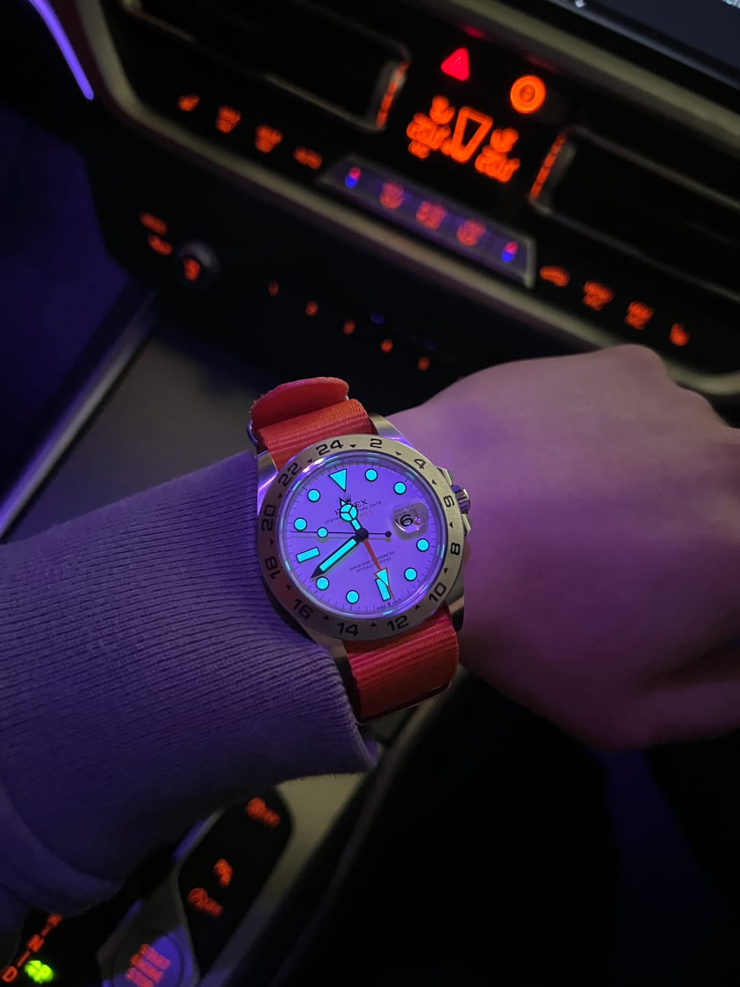 Customer photo review of Classic Military Style Strap - Bright Orange