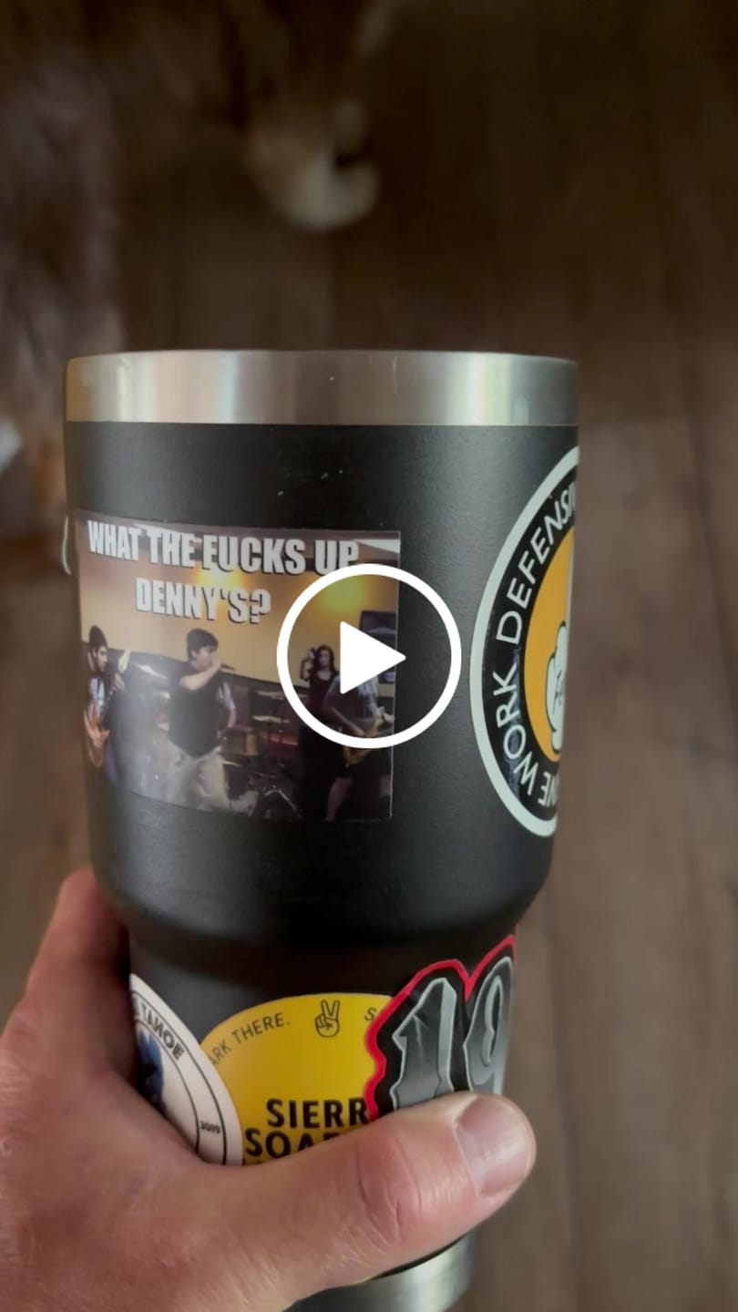 Customer video review of What's Up Denny's Sticker