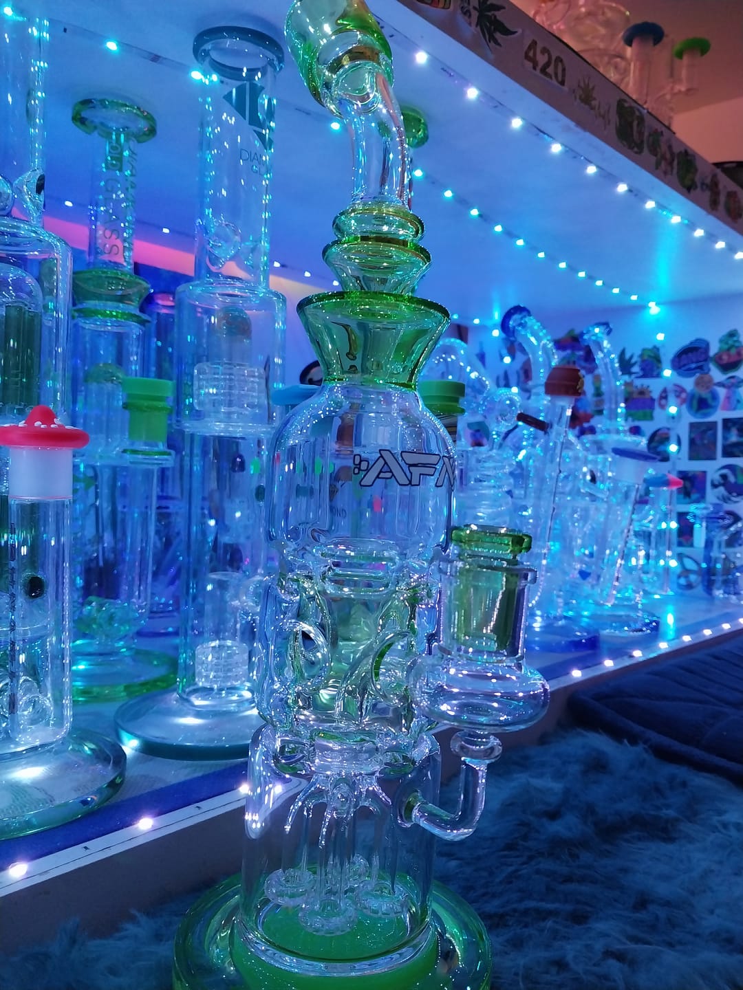 Customer photo review of 12" AFM Glass Aurora Quad Showerhead Dab Rig