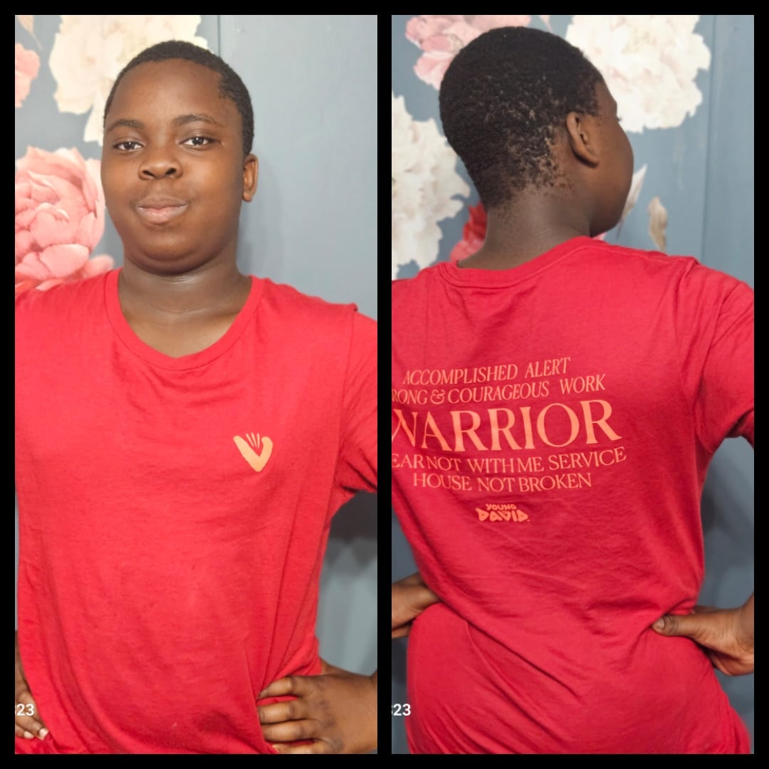 Customer photo review of YOUNG DAVID Warrior T-Shirt
