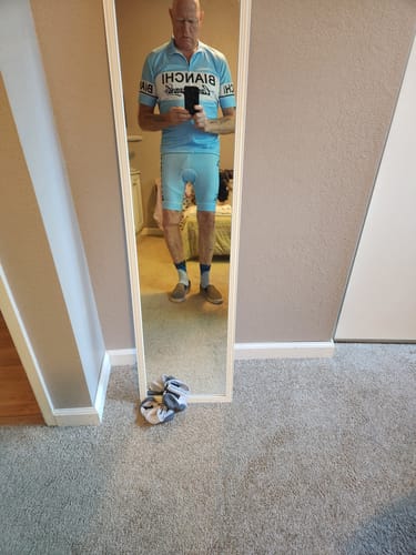 Customer photo review of Bianchi Blue Retro Short sleeves Jersey
