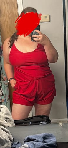 Customer photo review of rue swim romper