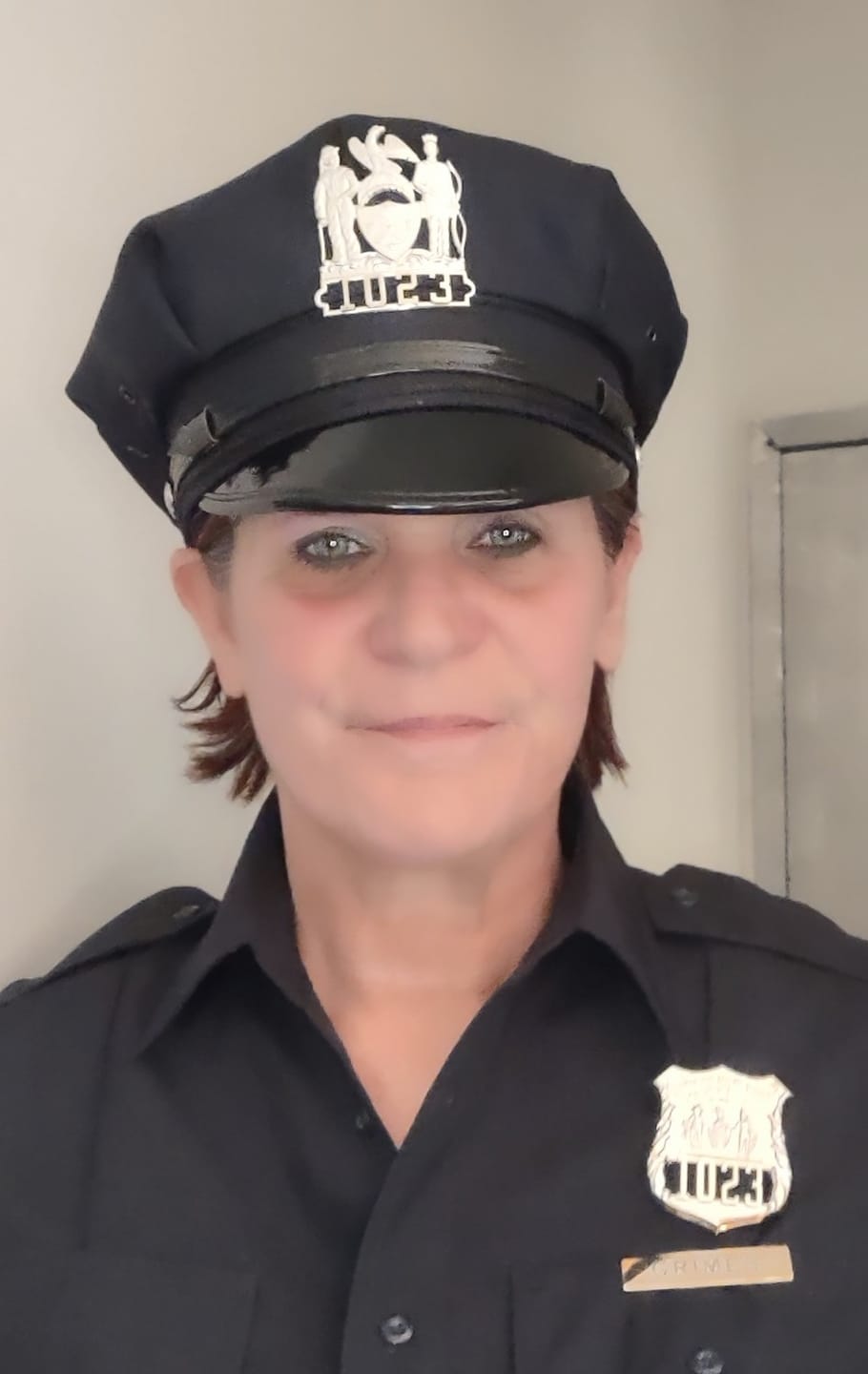Customer photo review of NY New York Police Officer Badge Replica Movie Props *Customizable Badge Number*