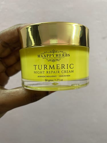 Customer photo review of Turmeric Night Repair Cream