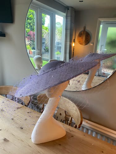 Customer photo review of Machine Made Stiff Sinamay 90cm x 1m - FS002