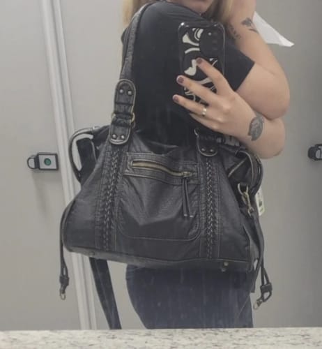 Customer photo review of Sac a Main Noir pour les Cours - RACHEL