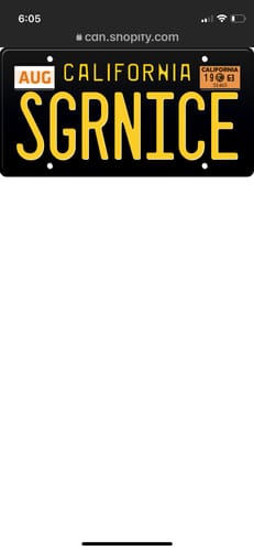 Customer photo review of 1963 CALIFORNIA LICENSE PLATE 6"x12" (156.5mm x 305mm)