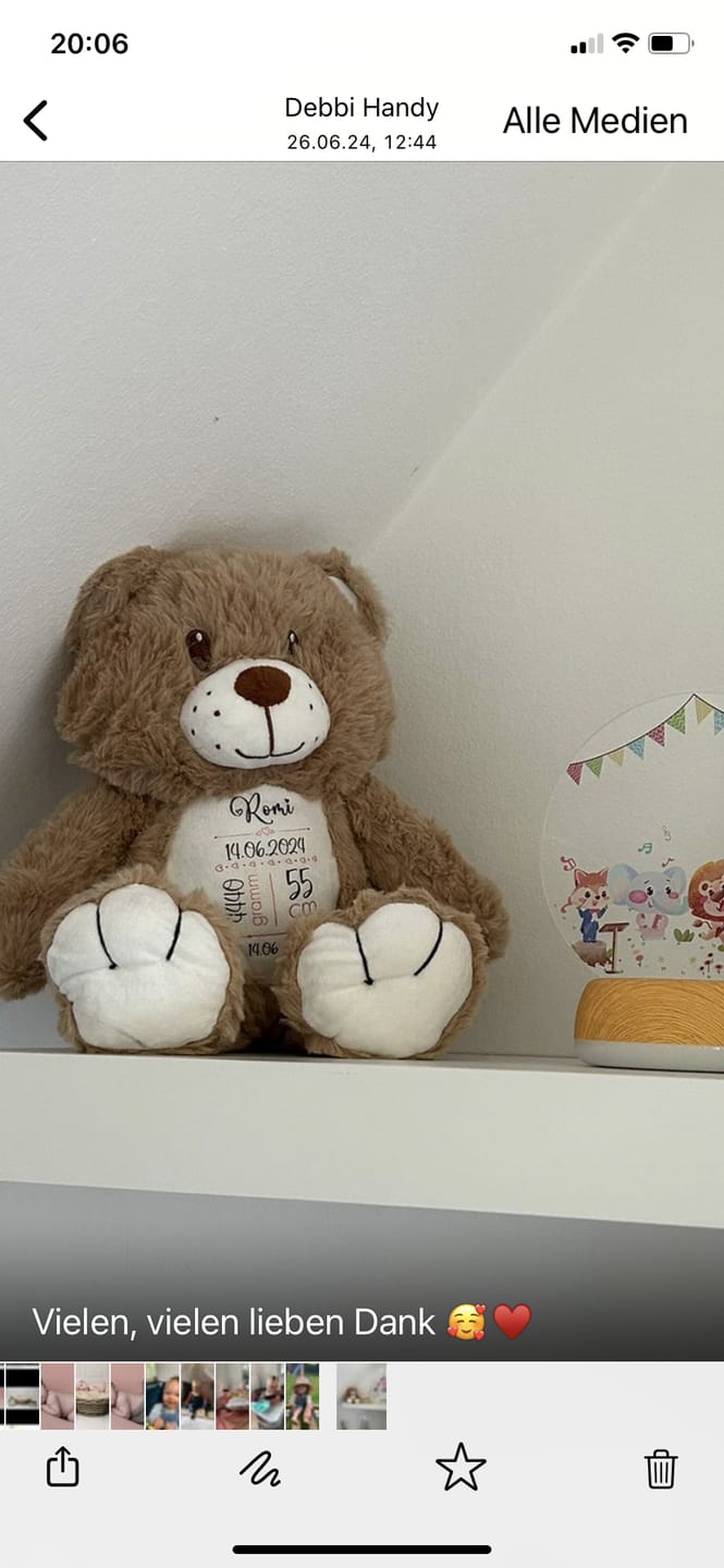 Customer photo review of Zur Geburt - Kinder-Kuschelbär