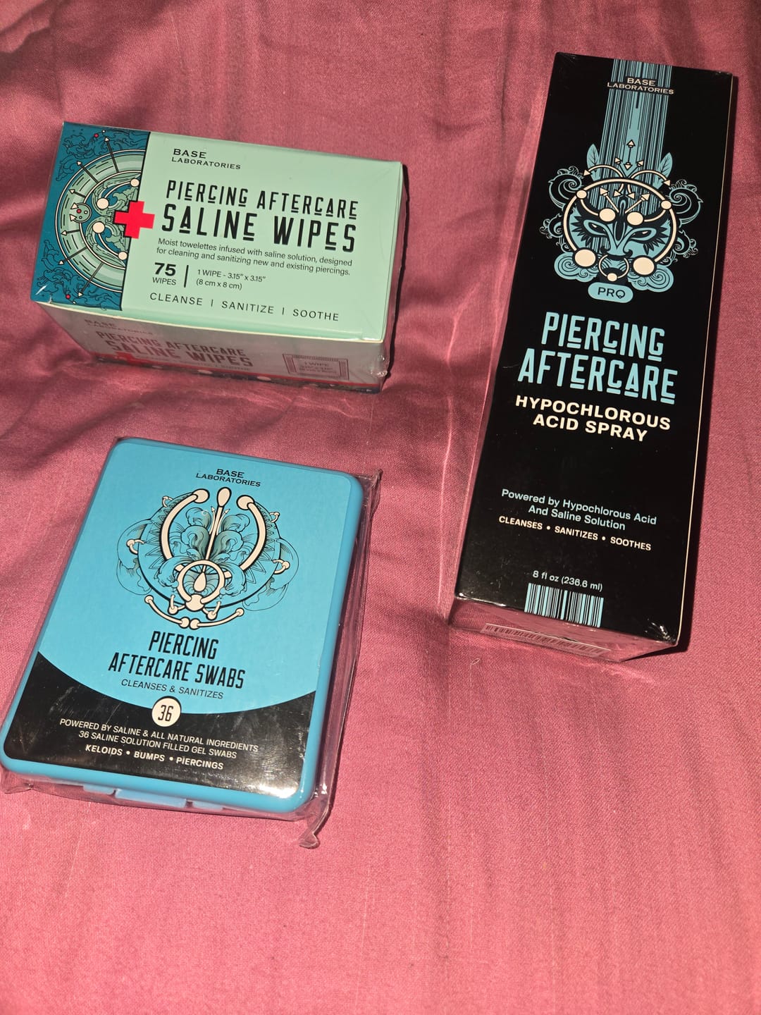 Customer photo review of Piercing Aftercare Saline Gel Swabs