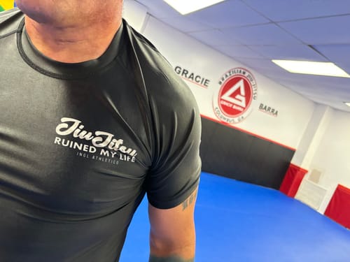 Customer photo review of Jiu Jitsu Ruined My Life BJJ - Short Sleeve Rashguard Brazilian Jiu Jitsu