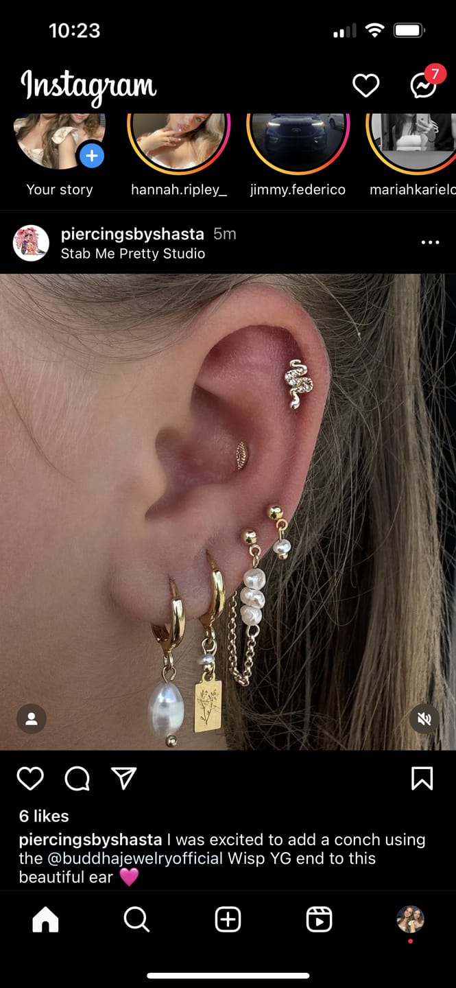 Customer photo review of Bar Earrings Set