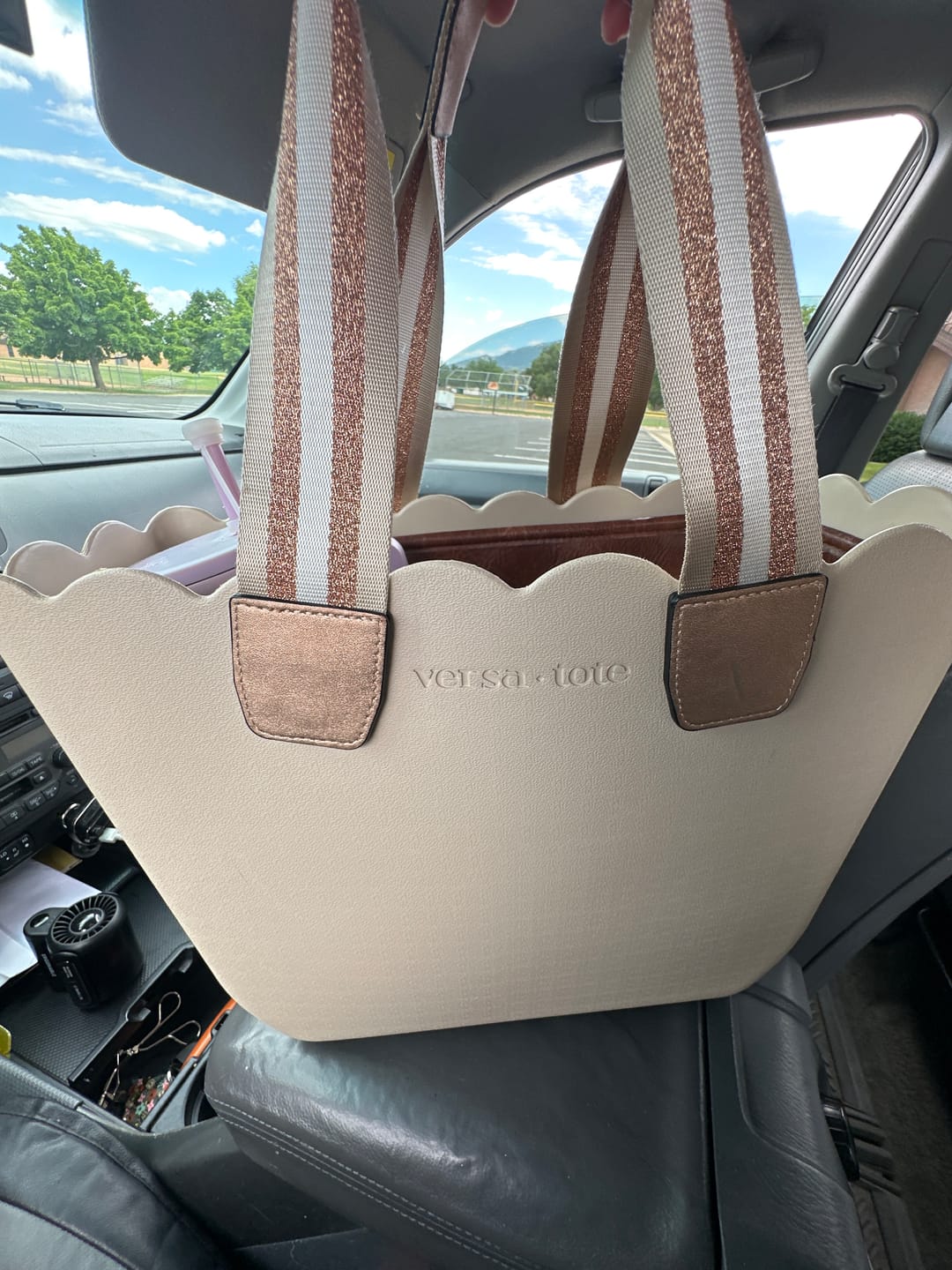 Customer photo review of Vegan Leather Strap for Versa Tote