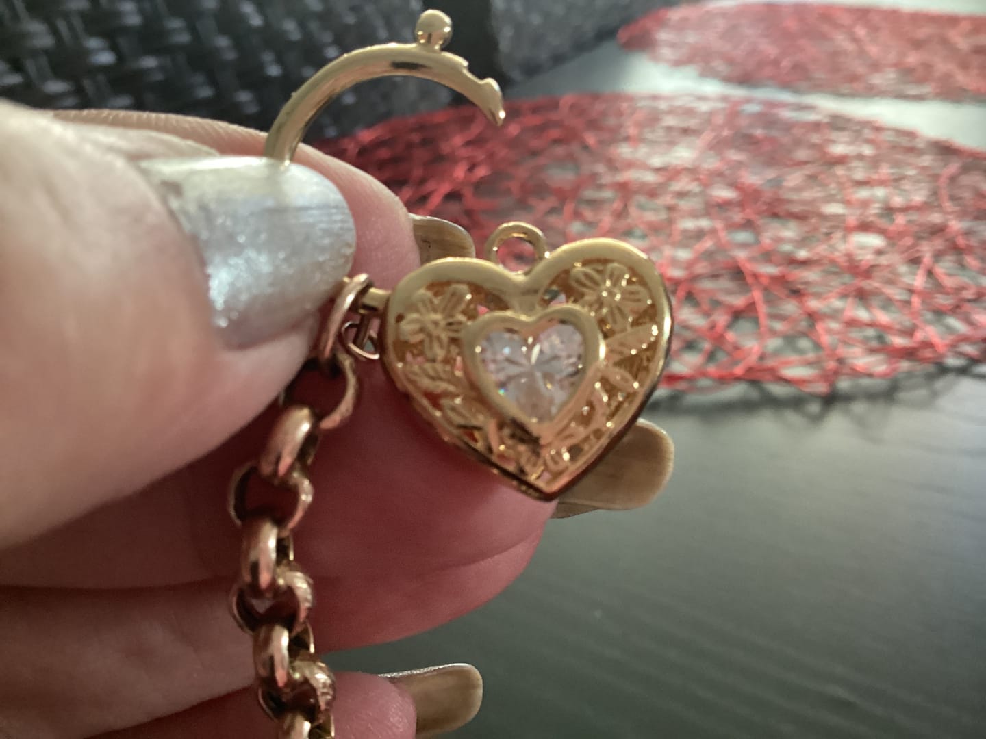 Customer photo review of Diamond cut Belcher Chain T-lock Toggle Bracelet in Gold Layered Steel Jewellery