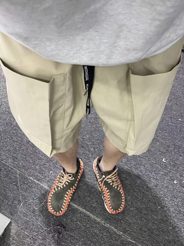 Customer photo review of Loose Large Pocket Cargo Shorts