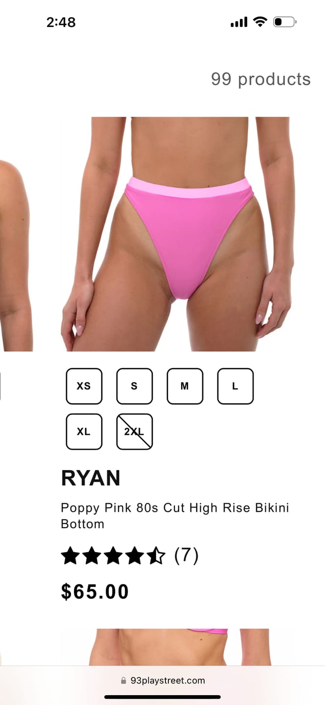 Customer photo review of CHLOE Black High Rise Bikini Bottom
