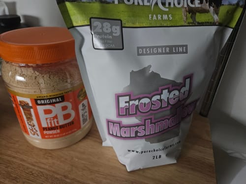 Customer photo review of Whey Protein Isolate Frosted Marshmallow